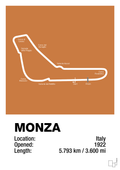 plakat: circuit monza - rumba orange-Formel 1-A1two3