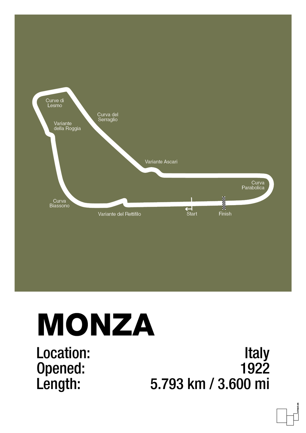 plakat: circuit monza - secret meadow-Formel 1-A1two3