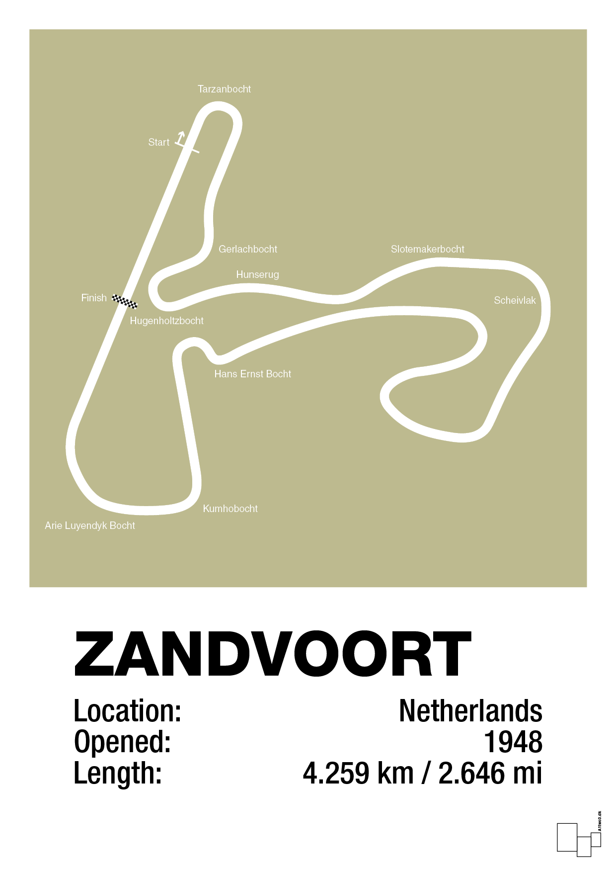 plakat: circuit zandvoort - back to nature-Formel 1-A1two3