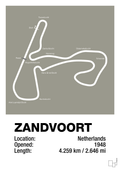 plakat: circuit zandvoort - battleship gray-Formel 1-A1two3