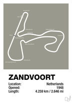 plakat: circuit zandvoort - battleship gray-Formel 1-A1two3