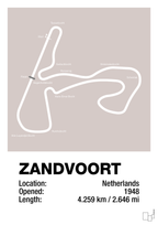 plakat: circuit zandvoort - broken beige-Formel 1-A1two3
