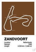 plakat: circuit zandvoort - dark brown-Formel 1-A1two3