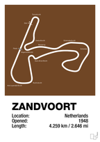 plakat: circuit zandvoort - dark brown-Formel 1-A1two3
