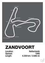 plakat: circuit zandvoort - graphic charcoal-Formel 1-A1two3