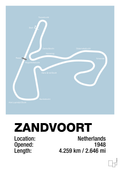 plakat: circuit zandvoort - heavenly blue-Formel 1-A1two3