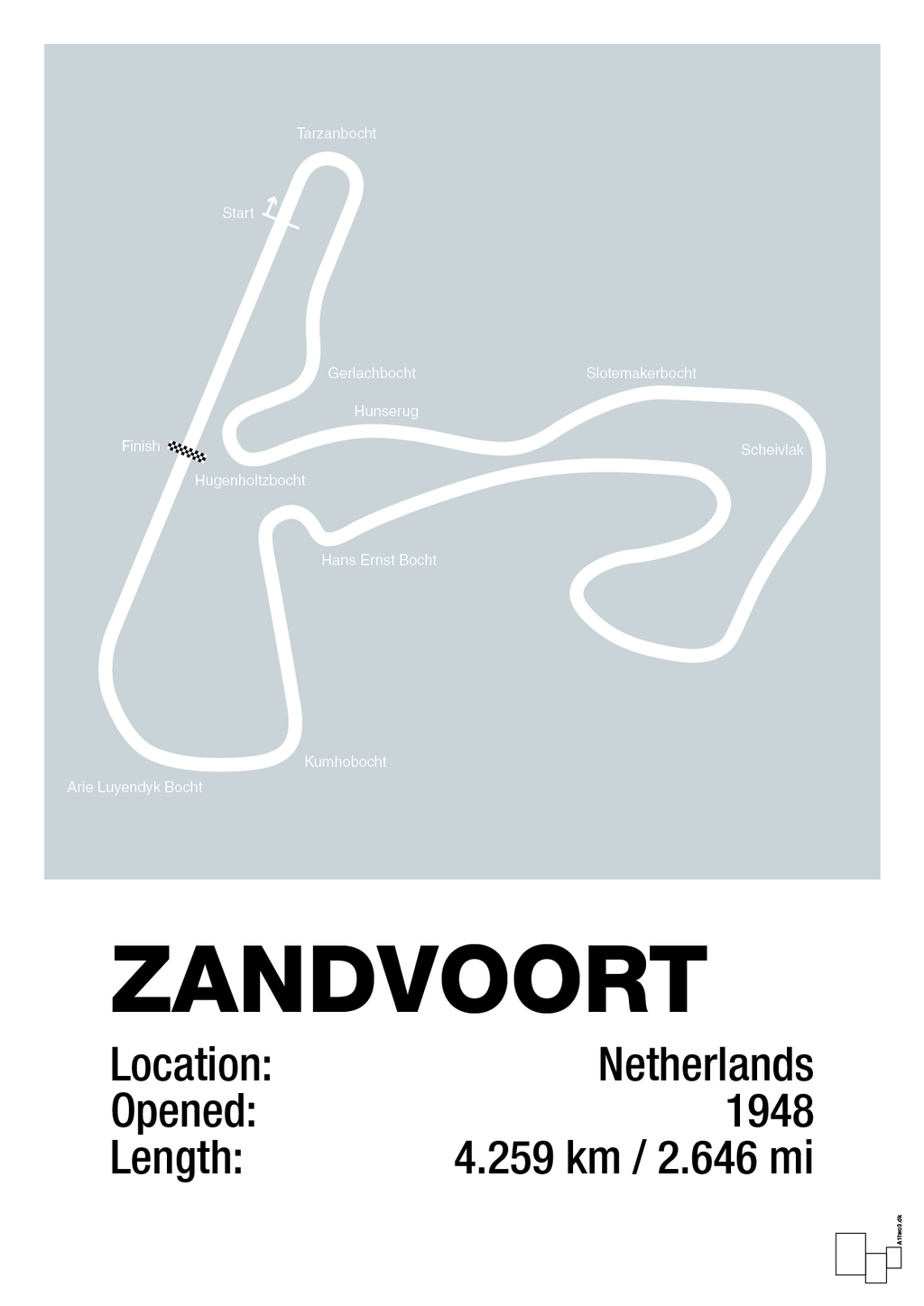 plakat: circuit zandvoort - light drizzle-Formel 1-A1two3