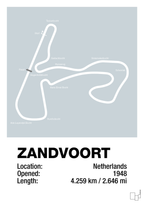 plakat: circuit zandvoort - light drizzle-Formel 1-A1two3