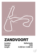 plakat: circuit zandvoort - light rose-Formel 1-A1two3