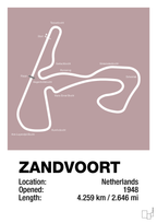 plakat: circuit zandvoort - light rose-Formel 1-A1two3