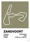 plakat: circuit zandvoort - misty forrest-Formel 1-A1two3