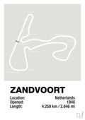 plakat: circuit zandvoort - painters white-Formel 1-A1two3