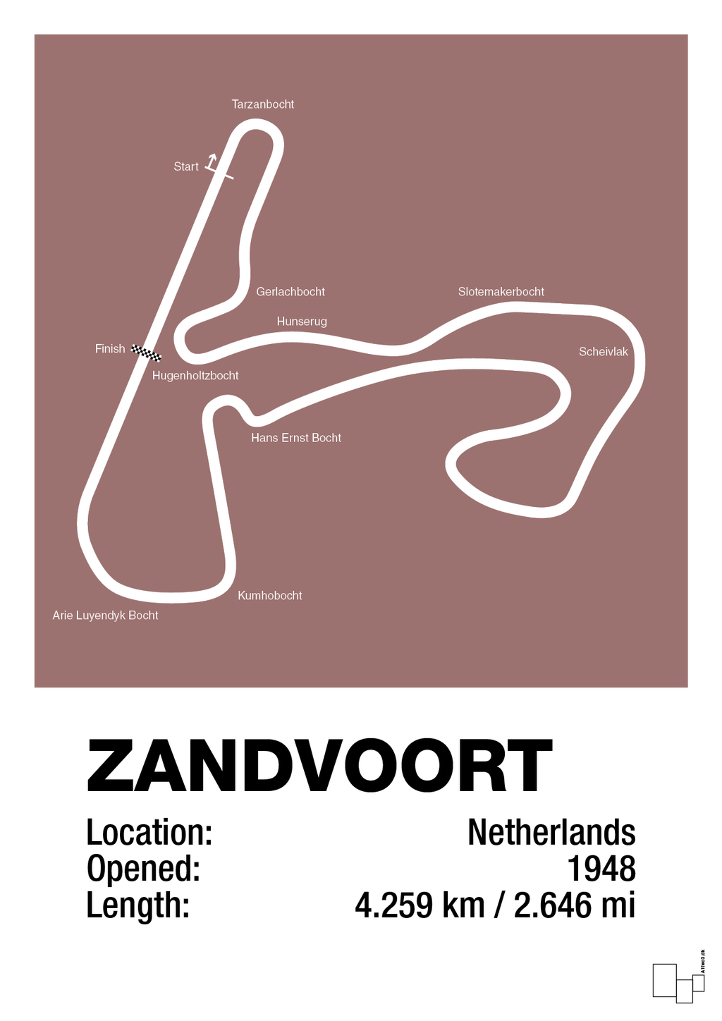 plakat: circuit zandvoort - plum-Formel 1-A1two3