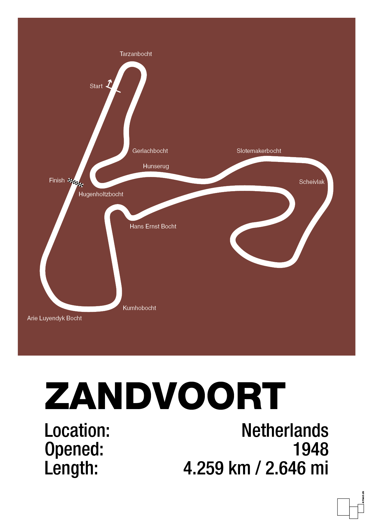 plakat: circuit zandvoort - red pepper-Formel 1-A1two3
