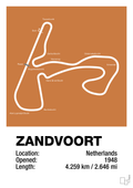 plakat: circuit zandvoort - rumba orange-Formel 1-A1two3