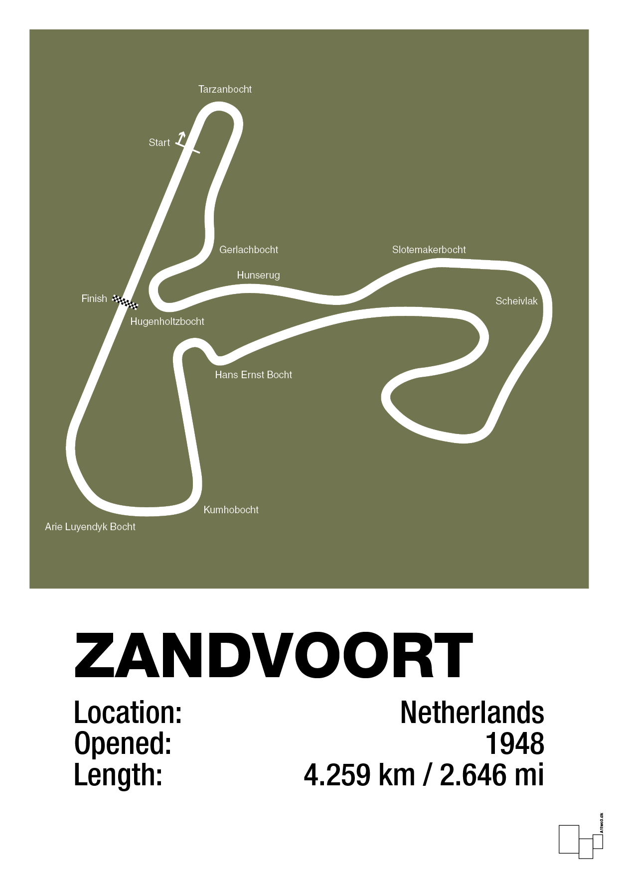 plakat: circuit zandvoort - secret meadow-Formel 1-A1two3