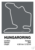 plakat: hungaroring - graphic charcoal-Formel 1-A1two3