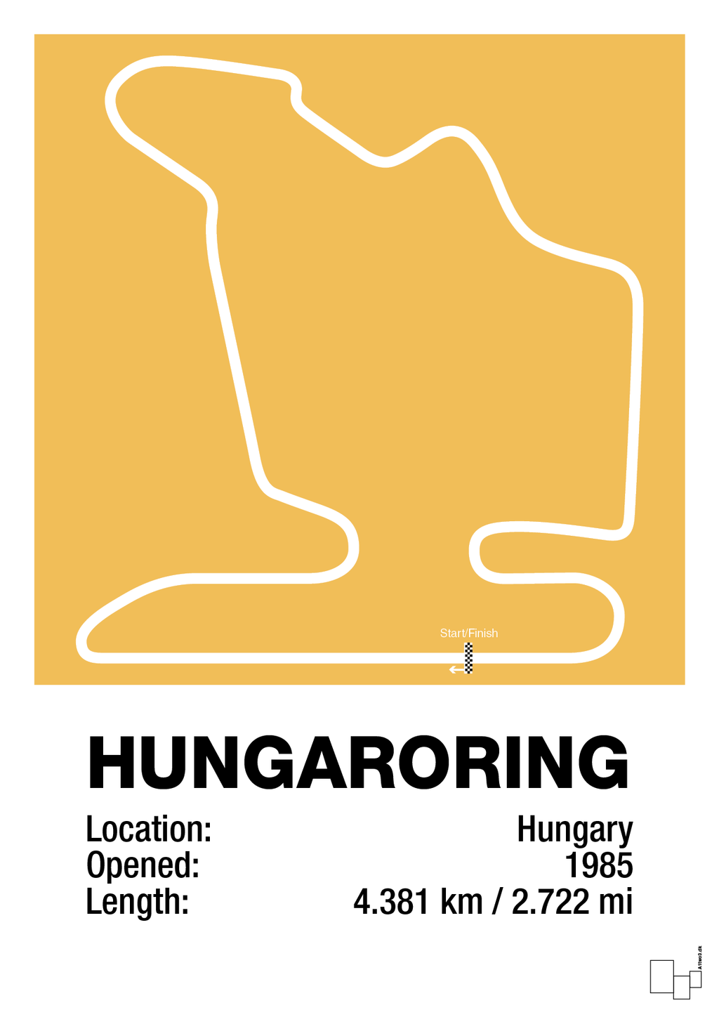plakat: hungaroring - honeycomb-Formel 1-A1two3