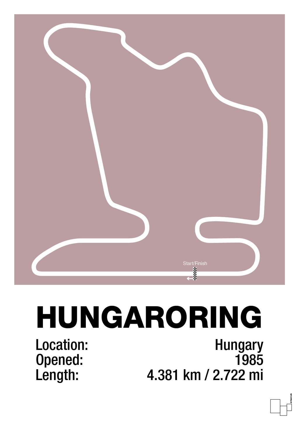 plakat: hungaroring - light rose-Formel 1-A1two3