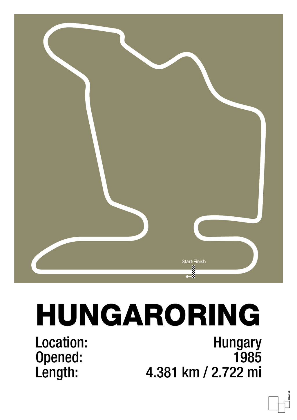 plakat: hungaroring - misty forrest-Formel 1-A1two3
