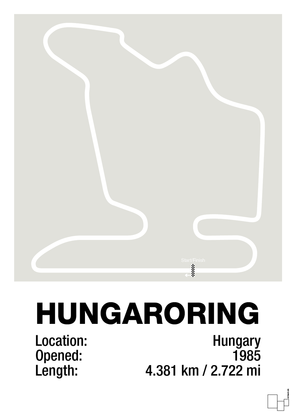 plakat: hungaroring - painters white-Formel 1-A1two3
