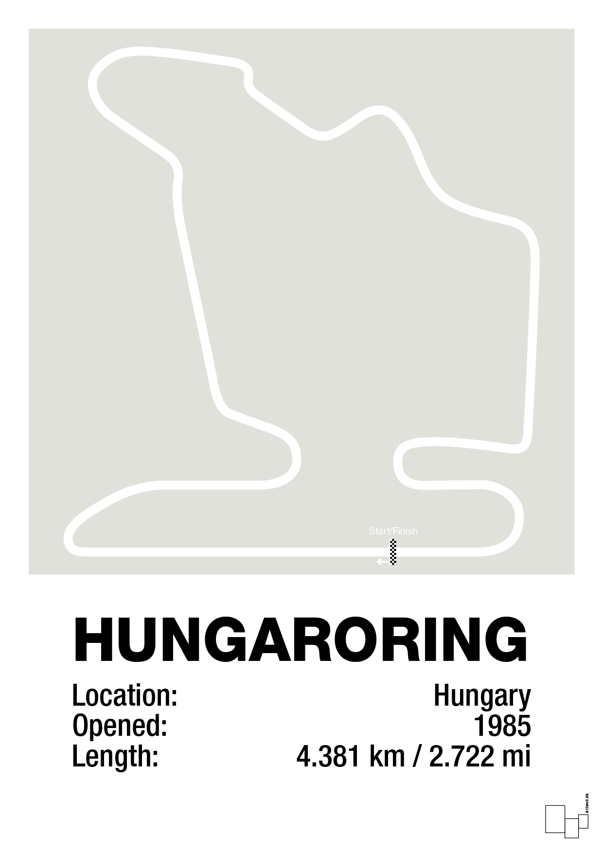 plakat: hungaroring - painters white-Formel 1-A1two3
