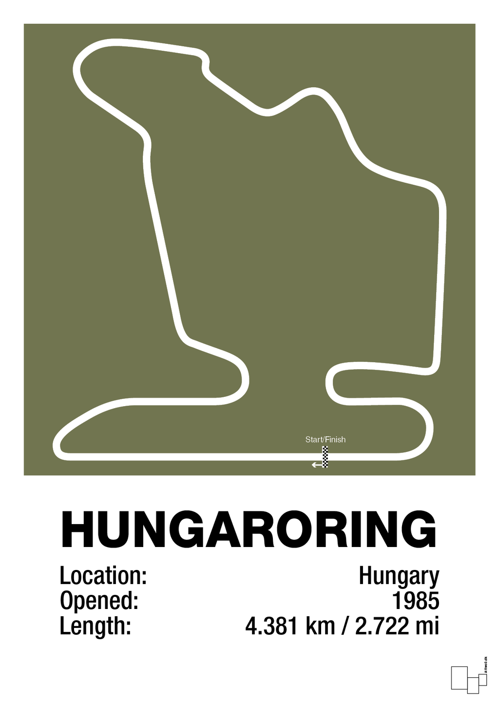 plakat: hungaroring - secret meadow-Formel 1-A1two3