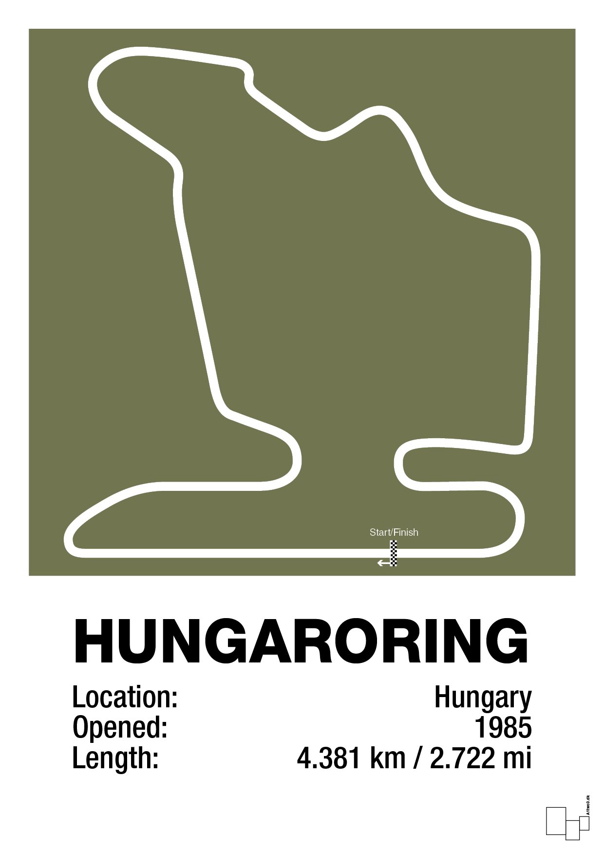 plakat: hungaroring - secret meadow-Formel 1-A1two3