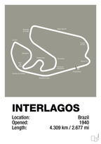 plakat: interlagos circuit - battleship gray-Formel 1-A1two3