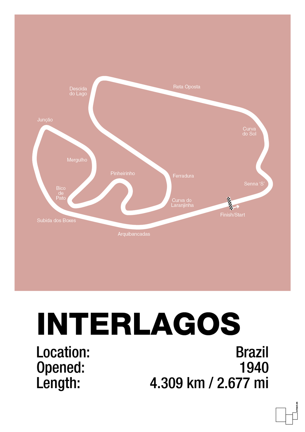 plakat: interlagos circuit - bubble shell-Formel 1-A1two3
