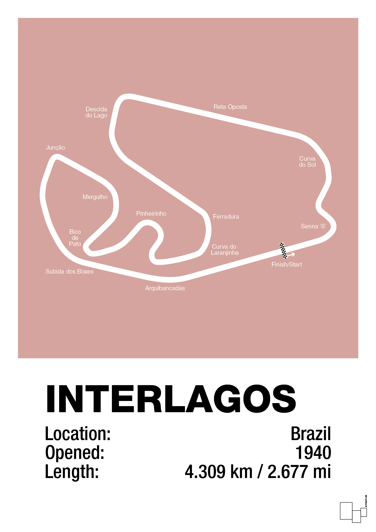 plakat: interlagos circuit - bubble shell-Formel 1-A1two3