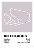 plakat: interlagos circuit - dusty lilac-Formel 1-A1two3