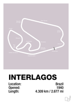 plakat: interlagos circuit - dusty lilac-Formel 1-A1two3