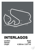plakat: interlagos circuit - graphic charcoal-Formel 1-A1two3