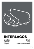 plakat: interlagos circuit - graphic charcoal-Formel 1-A1two3