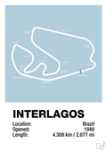 plakat: interlagos circuit - heavenly blue-Formel 1-A1two3