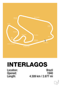 plakat: interlagos circuit - honeycomb-Formel 1-A1two3
