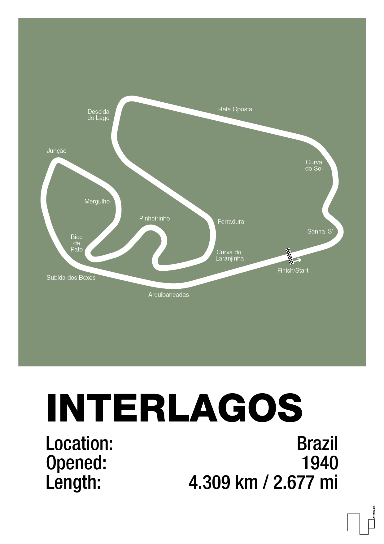 plakat: interlagos circuit - jade-Formel 1-A1two3