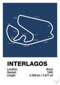 plakat: interlagos circuit - lapis blue-Formel 1-A1two3
