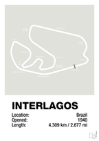 plakat: interlagos circuit - painters white-Formel 1-A1two3
