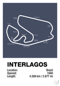 plakat: interlagos circuit - petrol-Formel 1-A1two3