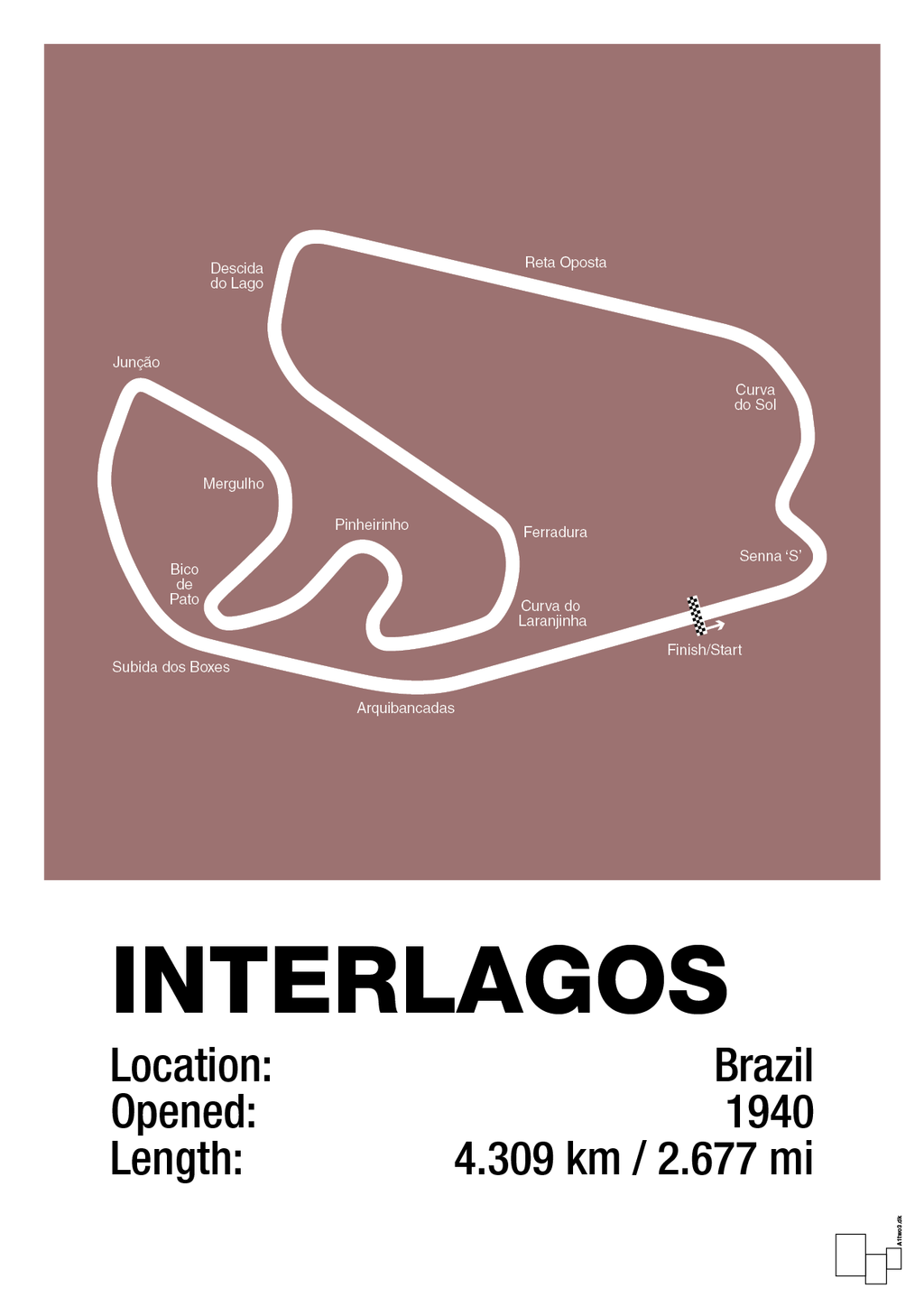 plakat: interlagos circuit - plum-Formel 1-A1two3
