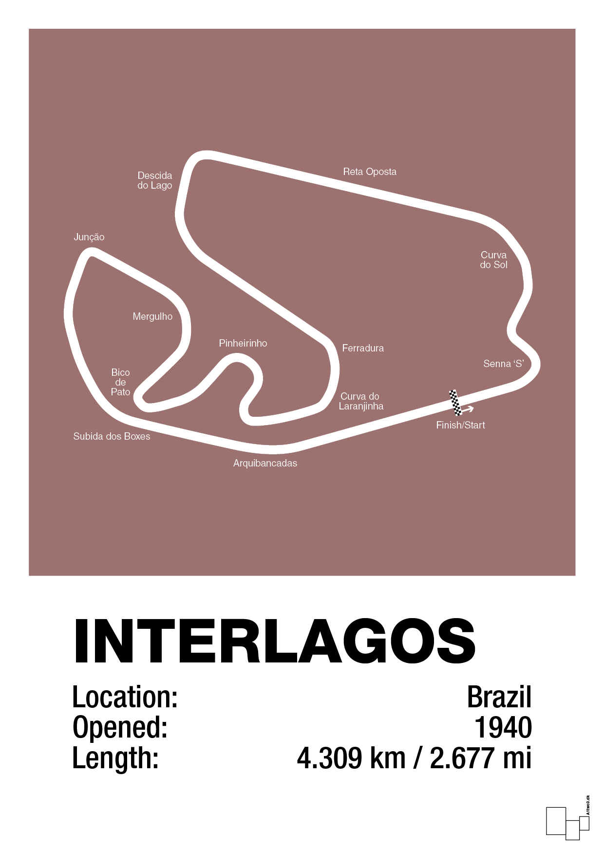 plakat: interlagos circuit - plum-Formel 1-A1two3