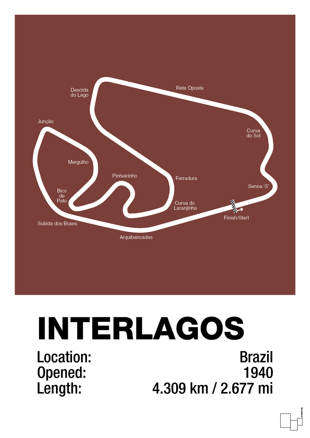 plakat: interlagos circuit - red pepper-Formel 1-A1two3