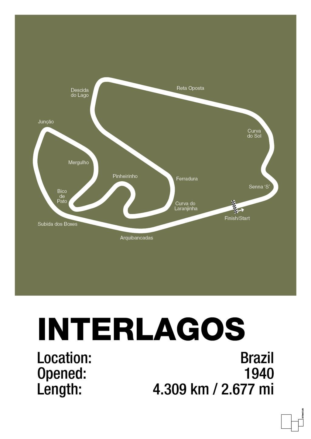 plakat: interlagos circuit - secret meadow-Formel 1-A1two3