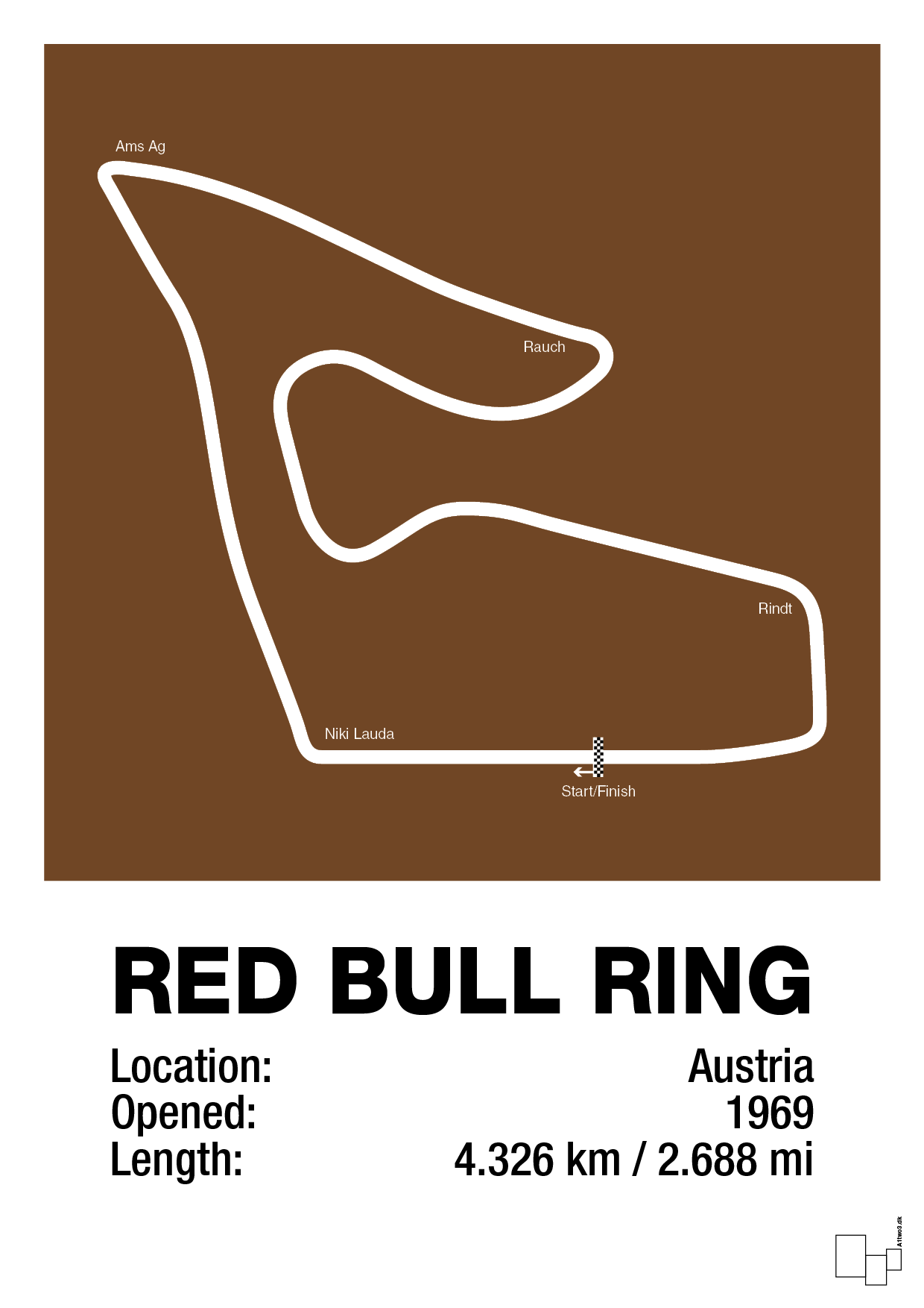 plakat: red bull ring - dark brown-Formel 1-A1two3