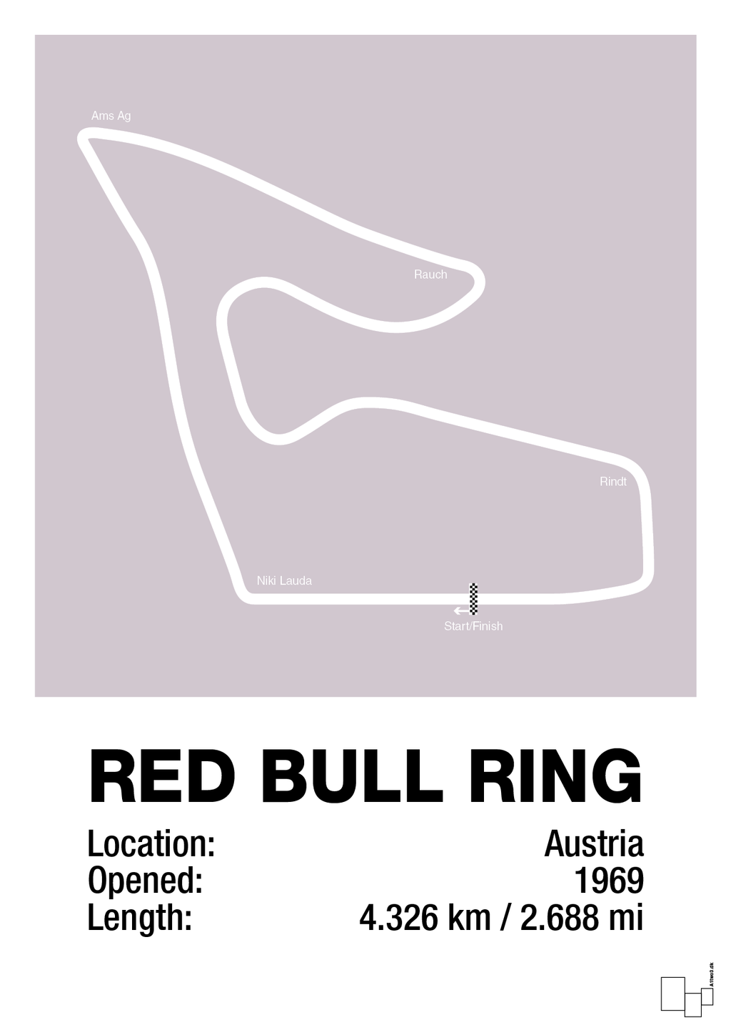 plakat: red bull ring - dusty lilac-Formel 1-A1two3