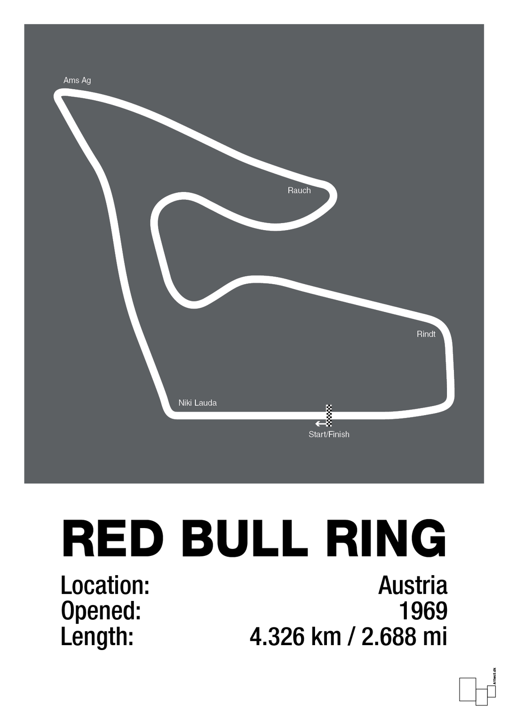 plakat: red bull ring - graphic charcoal-Formel 1-A1two3