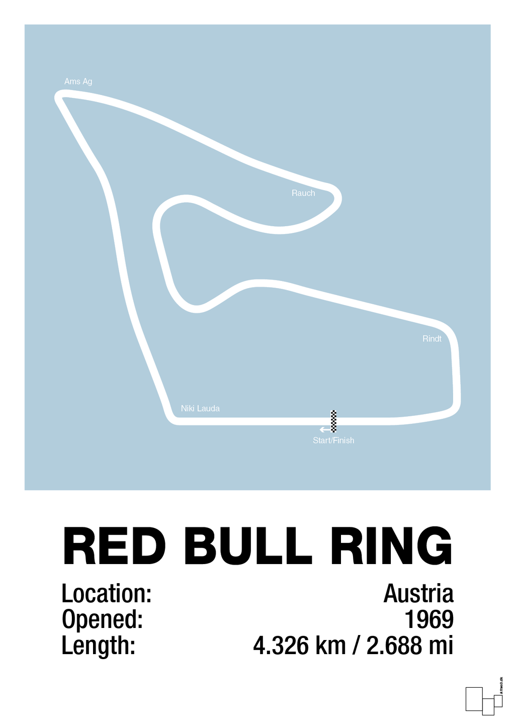 plakat: red bull ring - heavenly blue-Formel 1-A1two3