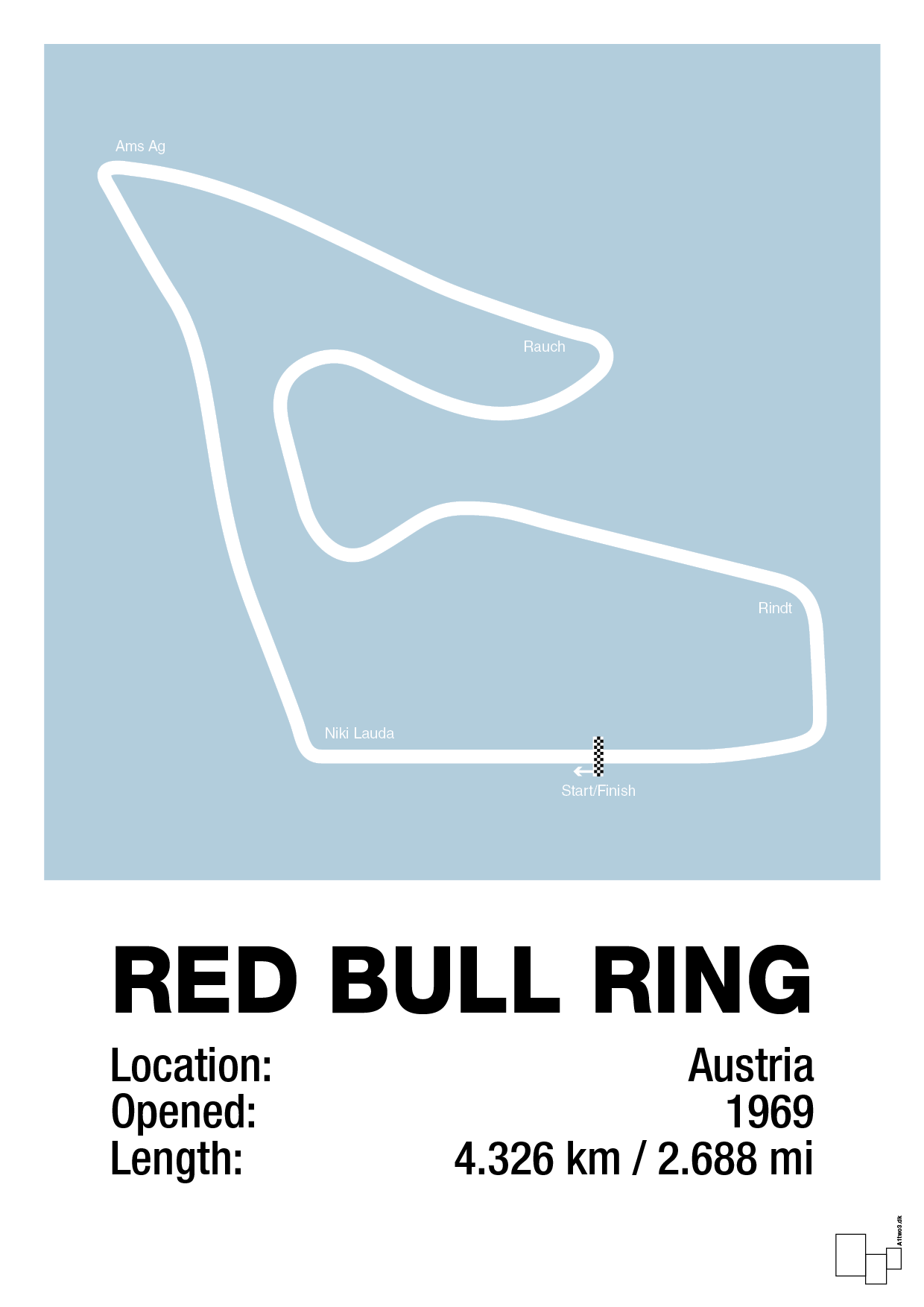 plakat: red bull ring - heavenly blue-Formel 1-A1two3